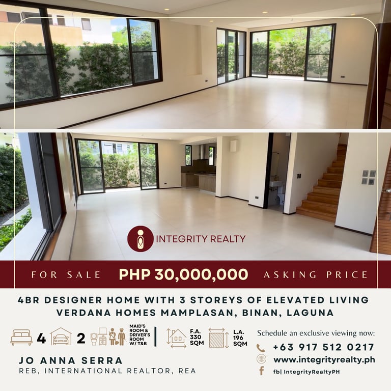 Modern 4-Bedroom 3-Storey House for Sale in Verdana Homes, Mamplasan, Biñan Laguna — Biñan photo 2