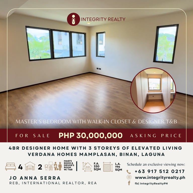 Modern 4-Bedroom 3-Storey House for Sale in Verdana Homes, Mamplasan, Biñan Laguna — Biñan photo 3