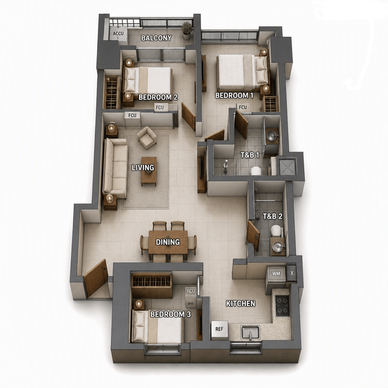 Pasalo! 3 Bedroom 78.50 sqm with parking at Sage Residences Mandaluyong — Mandaluyong photo 3