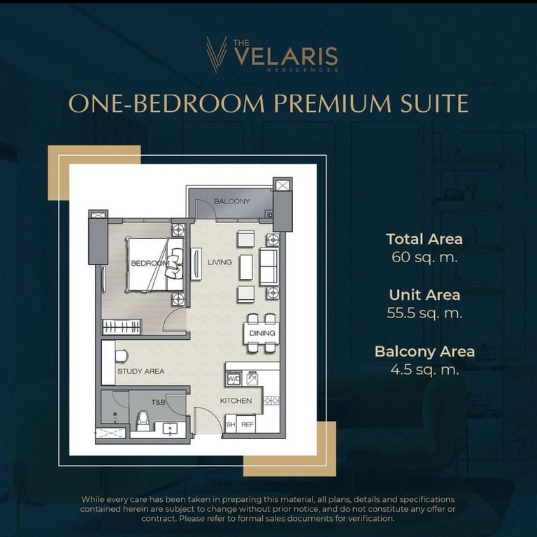 1BR The Velaris Residences 60sqm + Parking (Save ₱3.5M) Bridgetowne, Pasig