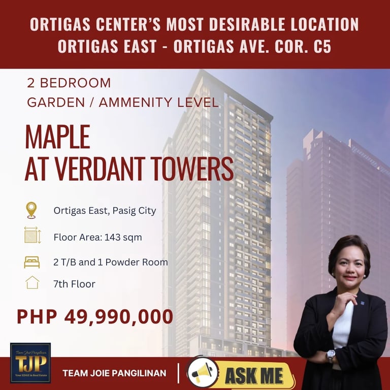 Maple Residences, Ortigas East: Spacious 2-Bedroom Unit For Sale — Pasig photo 2