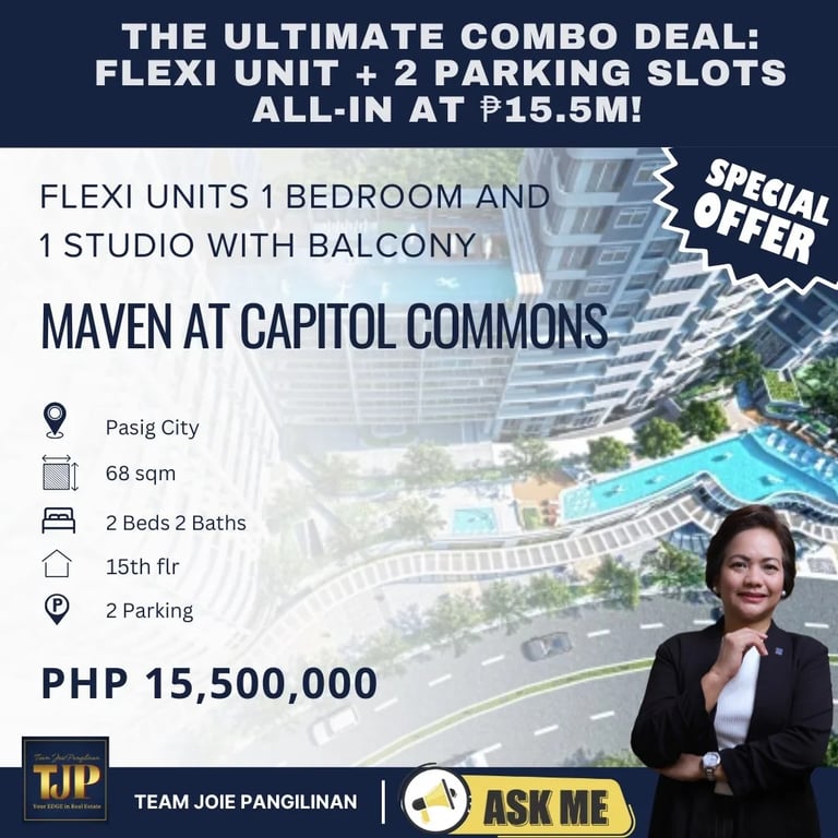 Maven at Capitol Commons, Pasig City: Flexi Unit For Sale — Pasig photo 2