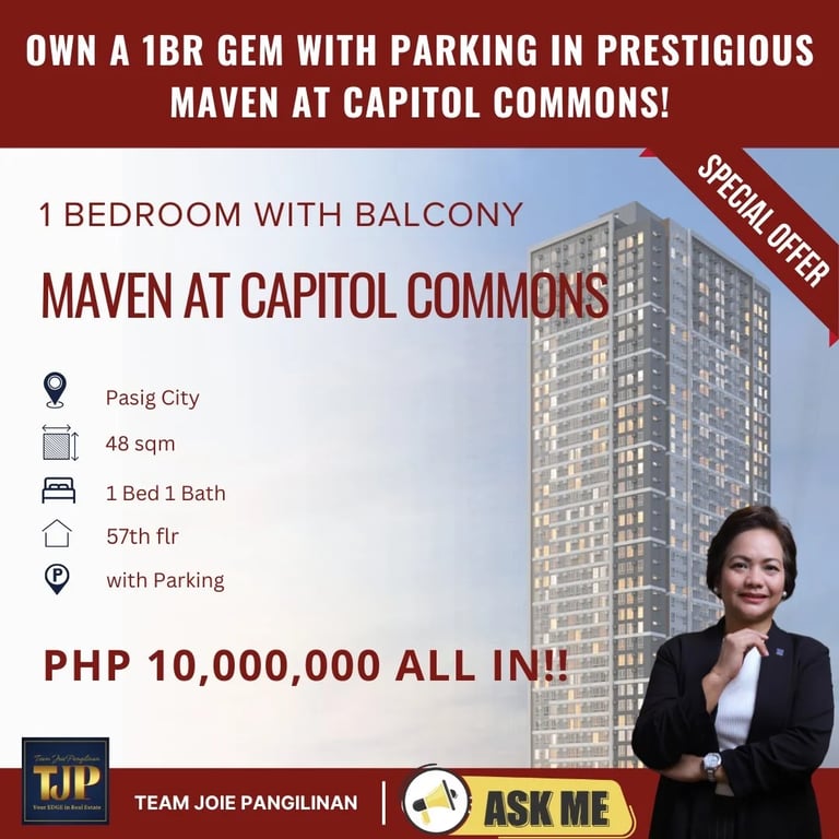 Maven at Capitol Commons, Pasig City: 1-Bedroom Residence For Sale — Pasig photo 2