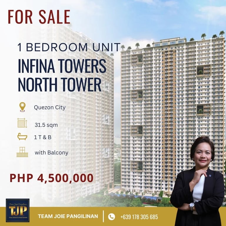Infina Towers, North Tower: 1-Bedroom Unit For Sale — Quezon CIty photo 2